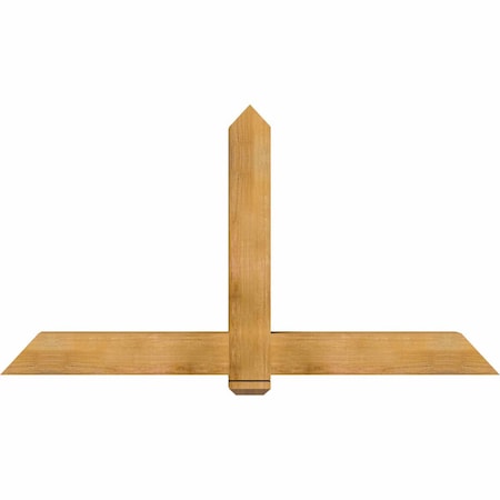 Ekena Millwork Eugene Rough Sawn Timber Gable Bracket, Western Red Cedar, 72"W x 39"H x 6"D x 6"F, 13/12 Pitch GBW072X39X0606EUG00RWR